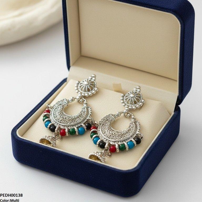 PEDH00138 SDQ Moon Drop  Earrings - PEDH