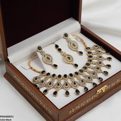 PNSH00031 FRN Tear Drop Necklace Set - PNSH
