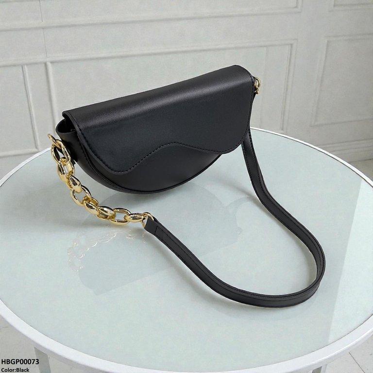 HBGP00073 Aurelia Saddle Armpit Bag Black - HBGP