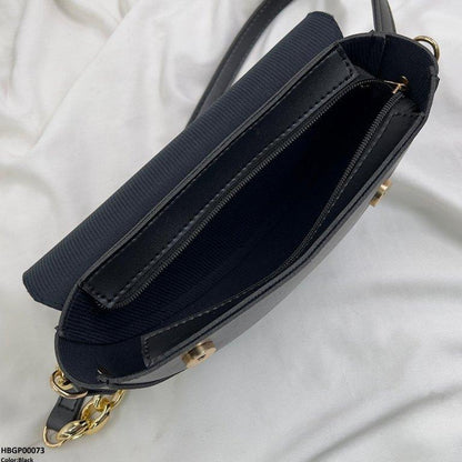 HBGP00073 Aurelia Saddle Armpit Bag Black - HBGP