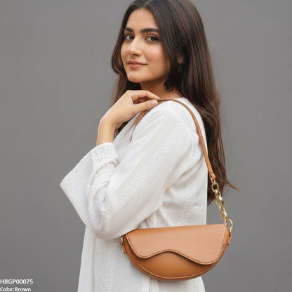 HBGP00075 Aurelia Saddle Armpit Bag Brown - HBGP