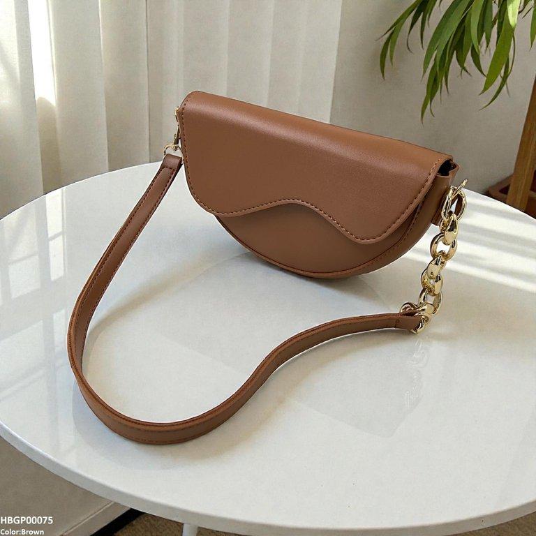 HBGP00075 Aurelia Saddle Armpit Bag Brown - HBGP