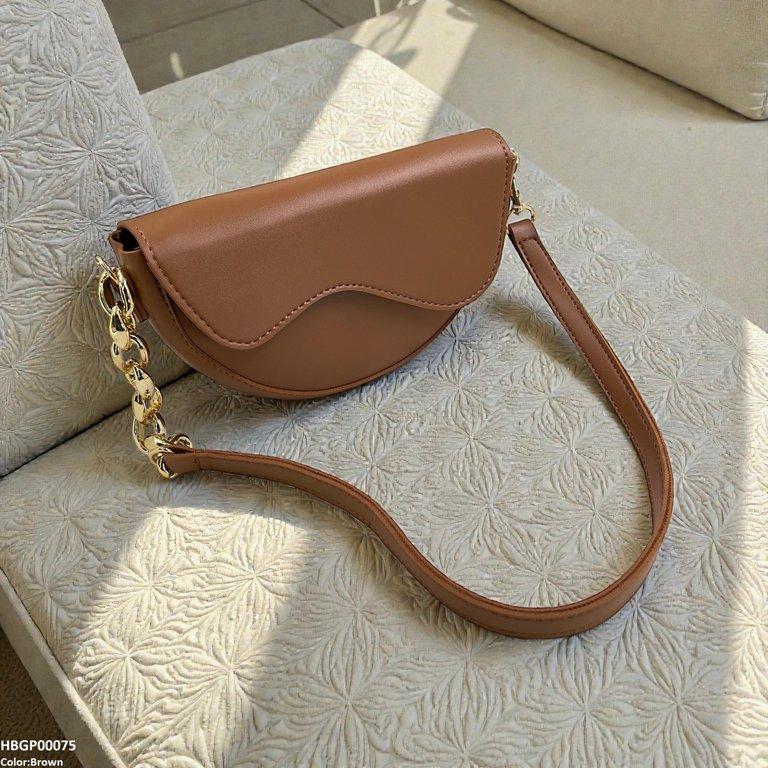 HBGP00075 Aurelia Saddle Armpit Bag Brown - HBGP