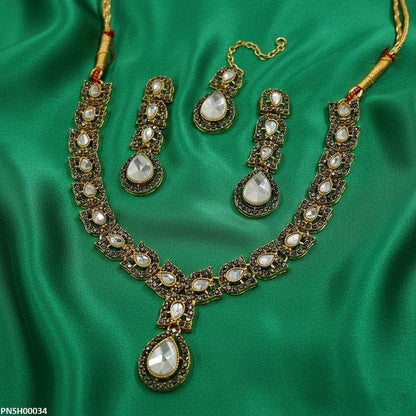 PNSH00034 FRN Tear Drop Necklace Set - PNSH