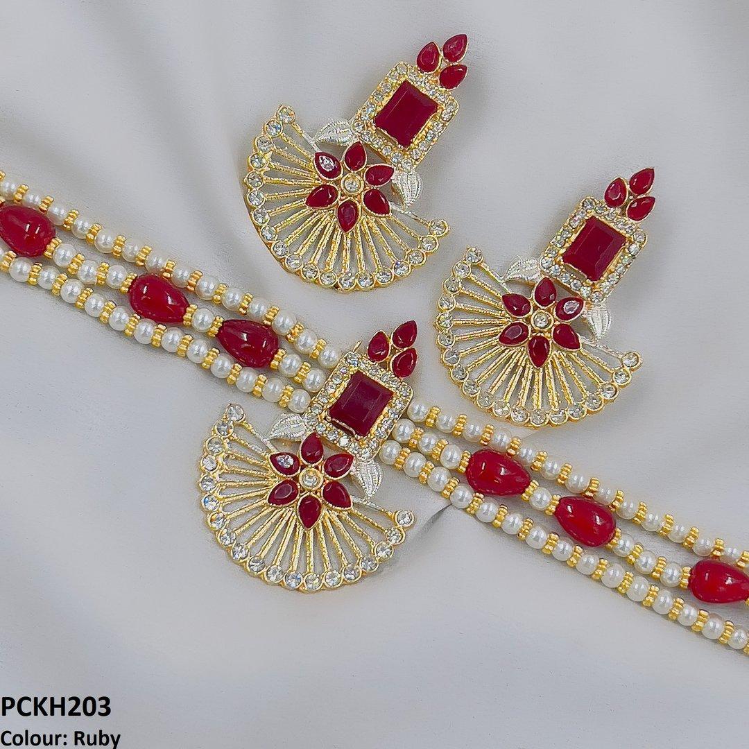 PCKH203 SDQ Square Flower Choker Set